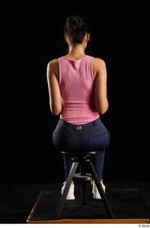 Lee Anne Lace 1 dressed jeans leggings pink bodysuit sitting…
